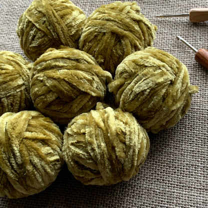 Olive Grove Velvet Yarn