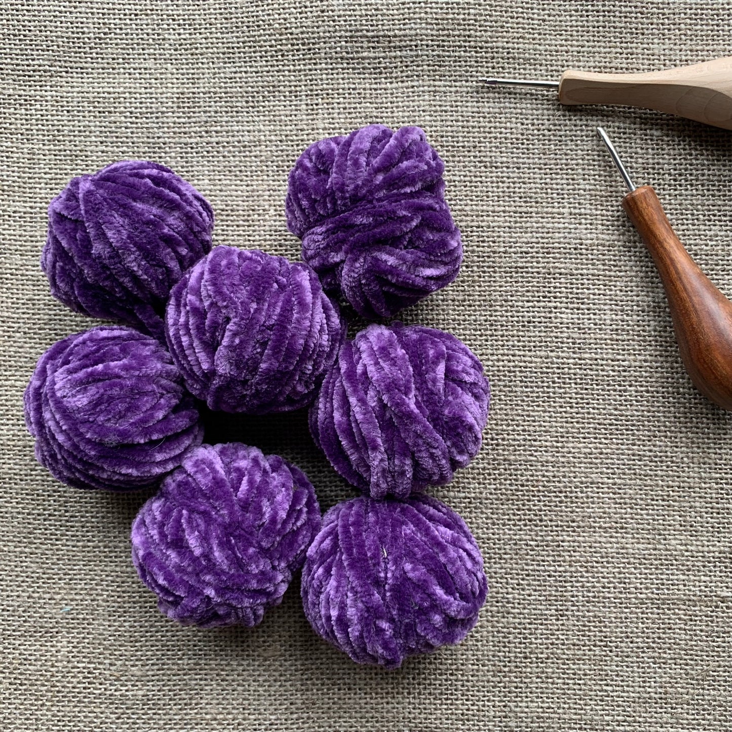 Purple Rain Velvet Yarn