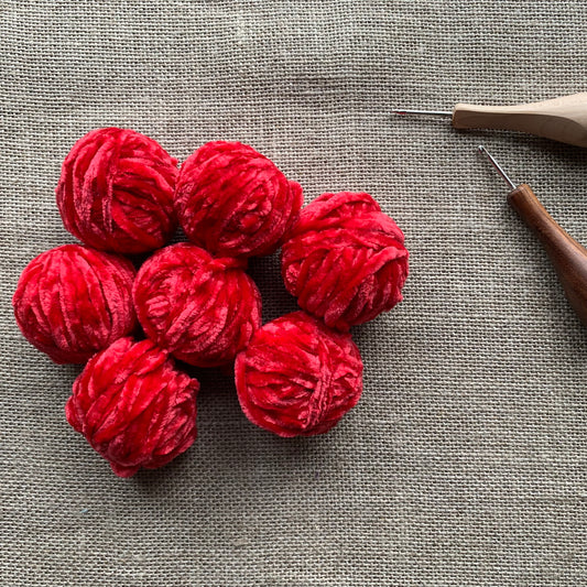 Rich Red Velvet Yarn