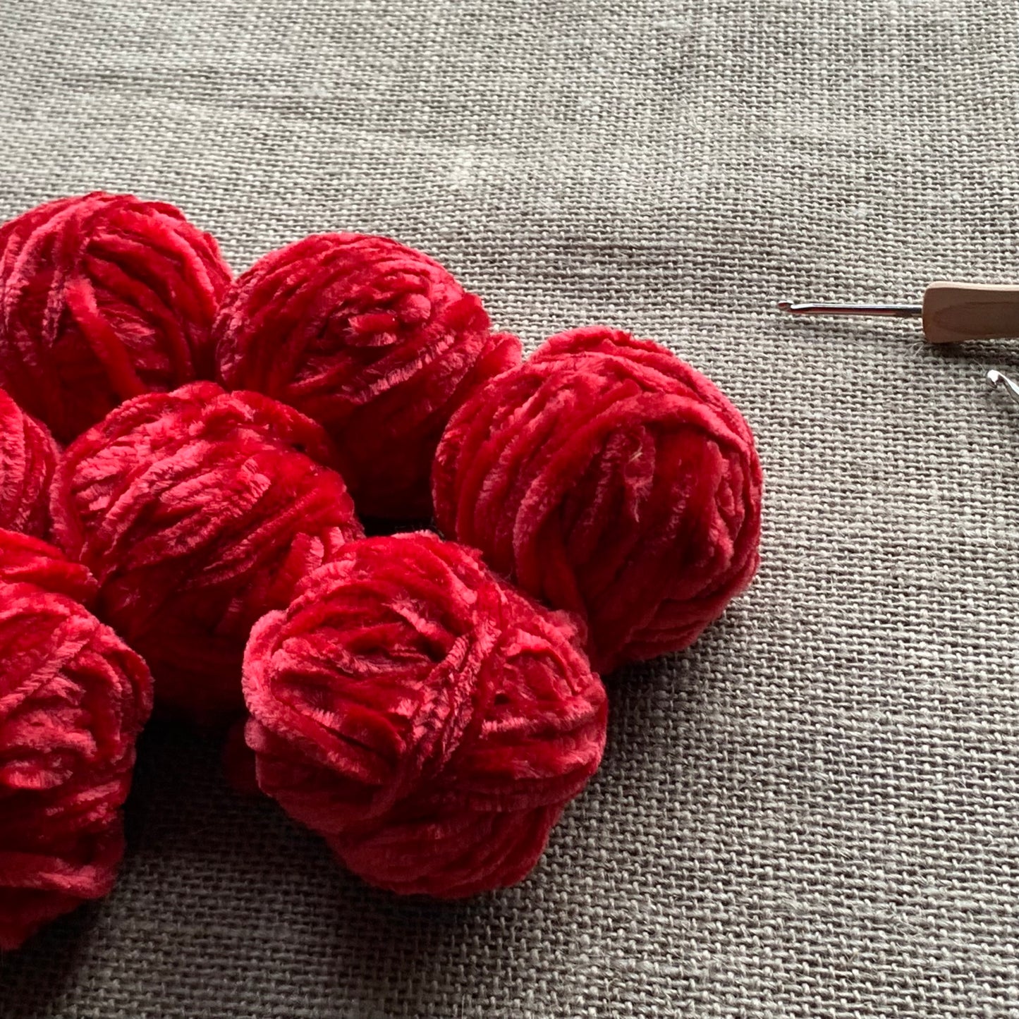 Rich Red Velvet Yarn