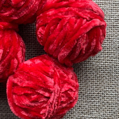 Rich Red Velvet Yarn